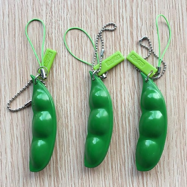 BC Pet Supplies Schlüsselanhänger Edamame Quetschbohnen, gray, Kinder - Bild 1