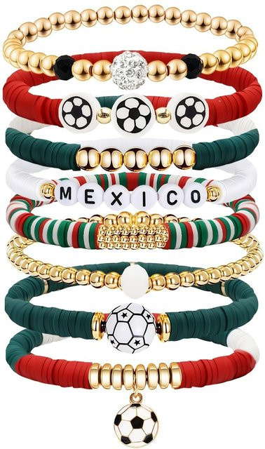 Armbänder Set, Polymer-Ton, beige, Damen - Bild 1