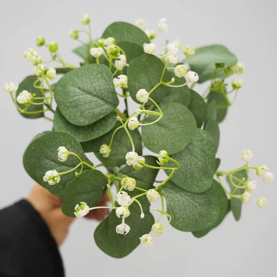 Künstlicher Eukalyptus mit Babyatems in Grün von ON-Merit für Tischdekoration und Hochzeiten - Bild 3