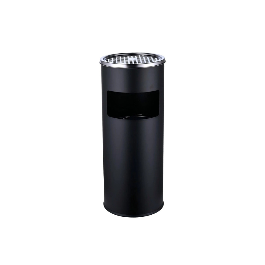 Relaxdays Standaschenbecher aus Edelstahl in Schwarz und Silber mit Inneneimer, Höhe: 60,5 cm, Durchmesser: 24 cm - Bild 2