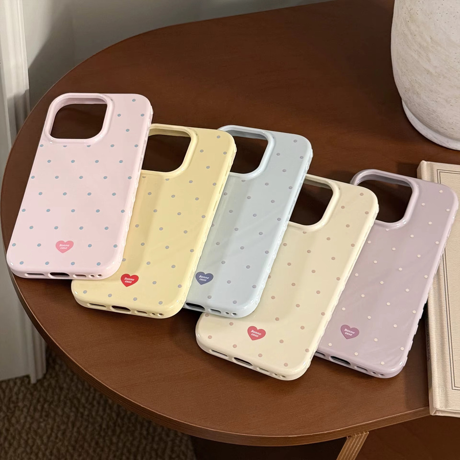 Stoßfeste MUQGEW Handyhülle mit Polka Dot Design in Candy Farben für iPhone 12 bis iPhone 17 Pro Max, Multicolor - Bild 3