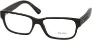 Prada PR 18ZV Korrektionsbrille, Rechteckig, Vollrand, Kunststoff, Black, Herren - Bild 1
