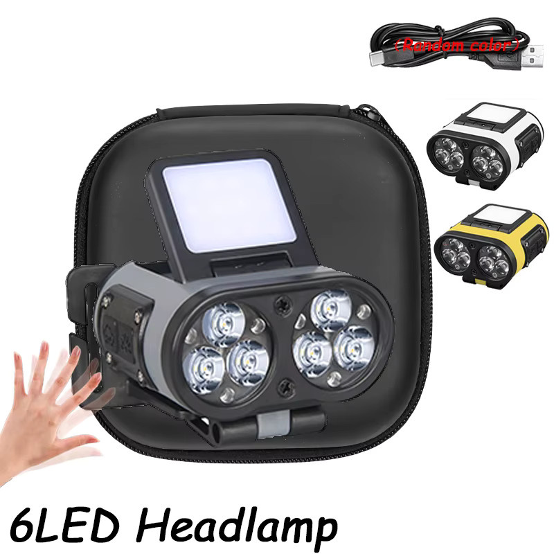 XIWANGFIRE LED-Stirnlampe mit Bewegungssensor, wiederaufladbare COB-Taschenlampe mit USB-C und Clip-Funktion für Outdoor, Camping und Sport - Bild 6