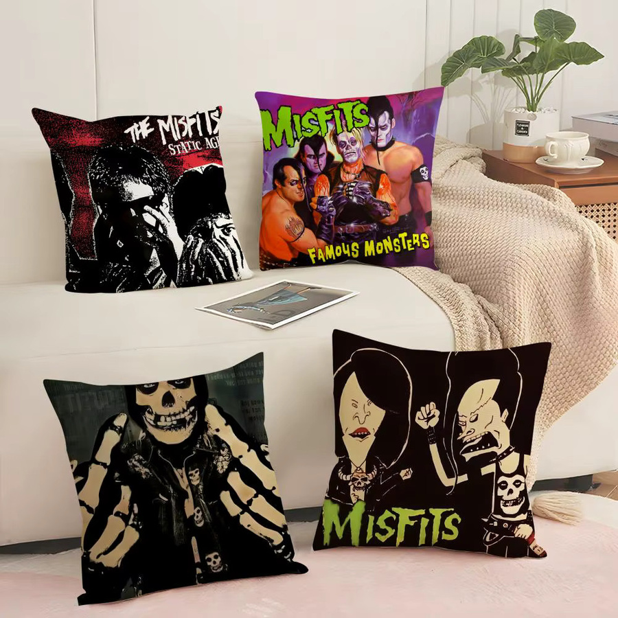 The M-misfits Kissenbezug aus weichem Plüsch in Weiß und Multicolour, quadratisch, B/B/B: 30 x 30 x 30 cm - Bild 2