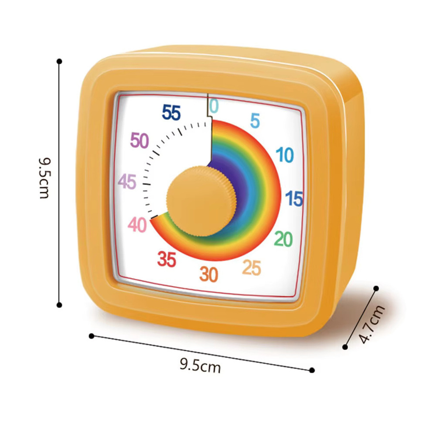 Visueller Timer mit Cartoon-Tier in Orange für Zeitmanagement und Selbstdisziplin, 60 Minuten Countdown für Schüler und zum Lernen - Bild 2
