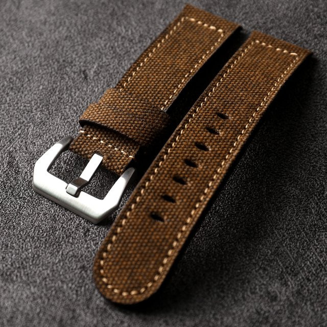 Raystray Uhrenarmband Canvas-Leder, Herren, 20 22 24 mm - Bild 1
