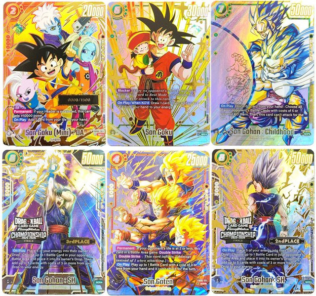 Bandai Dragon Ball, Son Gohan Mini DA Kindheit FB01-140 SB02 Son Goten FB08-121, Anime-Spiel Werbekarten - Bild 1