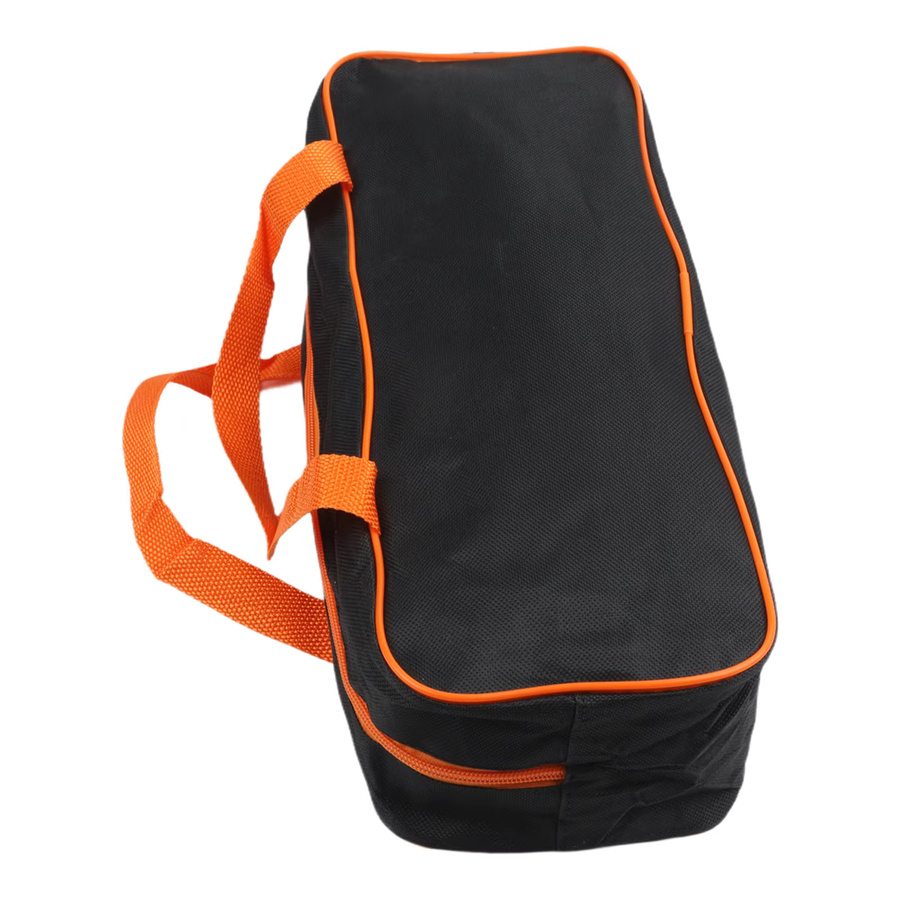 Vibratite Tragbare Werkzeugtasche aus Oxford-Gewebe mit Kettenverschluss und Griff, Schwarz, B/T/H: 37,5 x 14,5 x 11,0 cm - Bild 3
