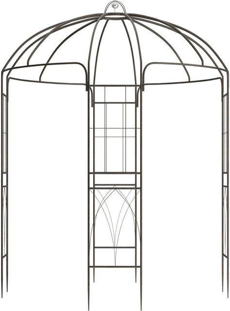 DELUKE Gartenpavillon LOTTA Zierpavillon aus Metall mit Rankhilfe in Bronze, B/T/H: 200 x 200 x 270 cm - Bild 1