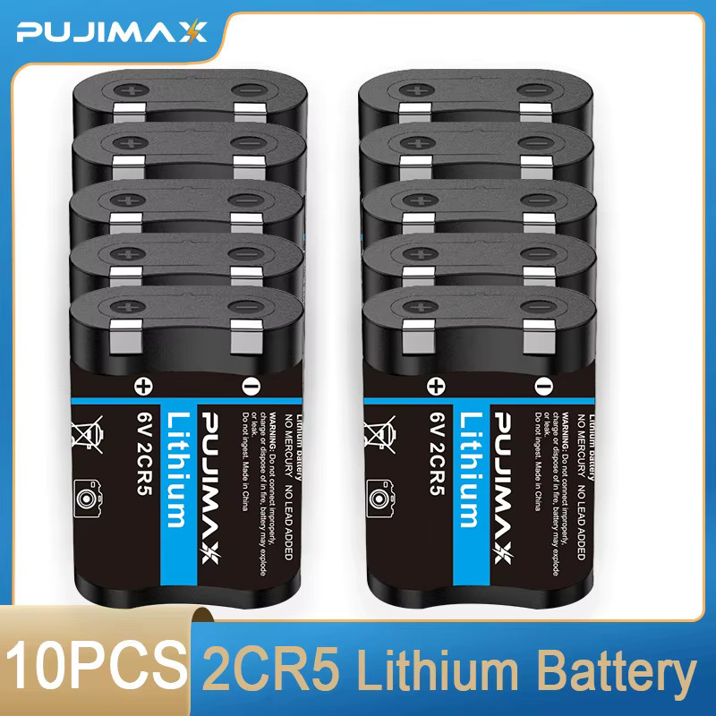 PUJIMAX 2CR5 Lithium-Batterie 6V 1700mAh in Schwarz für Canon EOS 50 55 650 10QD und Minolta 303si Filmkameras - Bild 5