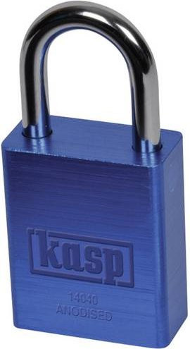 KASP K14040BLUD Vorhängeschloss mit Schlüssel 38mm Blau - Bild 1