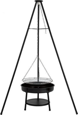 TEPRO Schwenkgrill aus emailliertem Stahl in Schwarz mit Durchmesser: 46 cm - Bild 1
