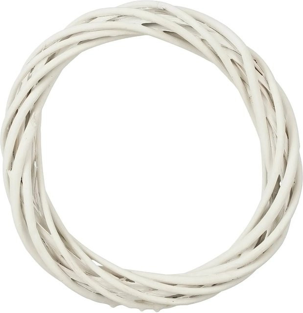 Mica Decorations Weidenkranz in Weiß, Durchmesser: 20 cm, Tiefe: 4 cm - Bild 1
