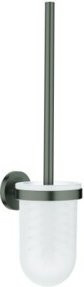 Grohe WC-Bürstengarnitur Essentials in Grau mit Glas und verschraubter Befestigung - Bild 1