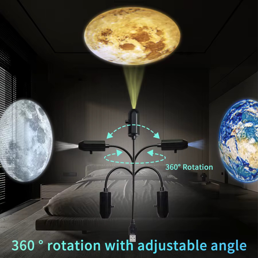 GGBEE USB Projektionslicht Planet für Schlafzimmer mit 5V Direct Insertion für Weihnachten und Halloween - Bild 2