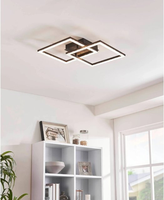 Eglo LED Deckenleuchte Leijas in Schwarz und Transparent mit 21 W - Bild 1