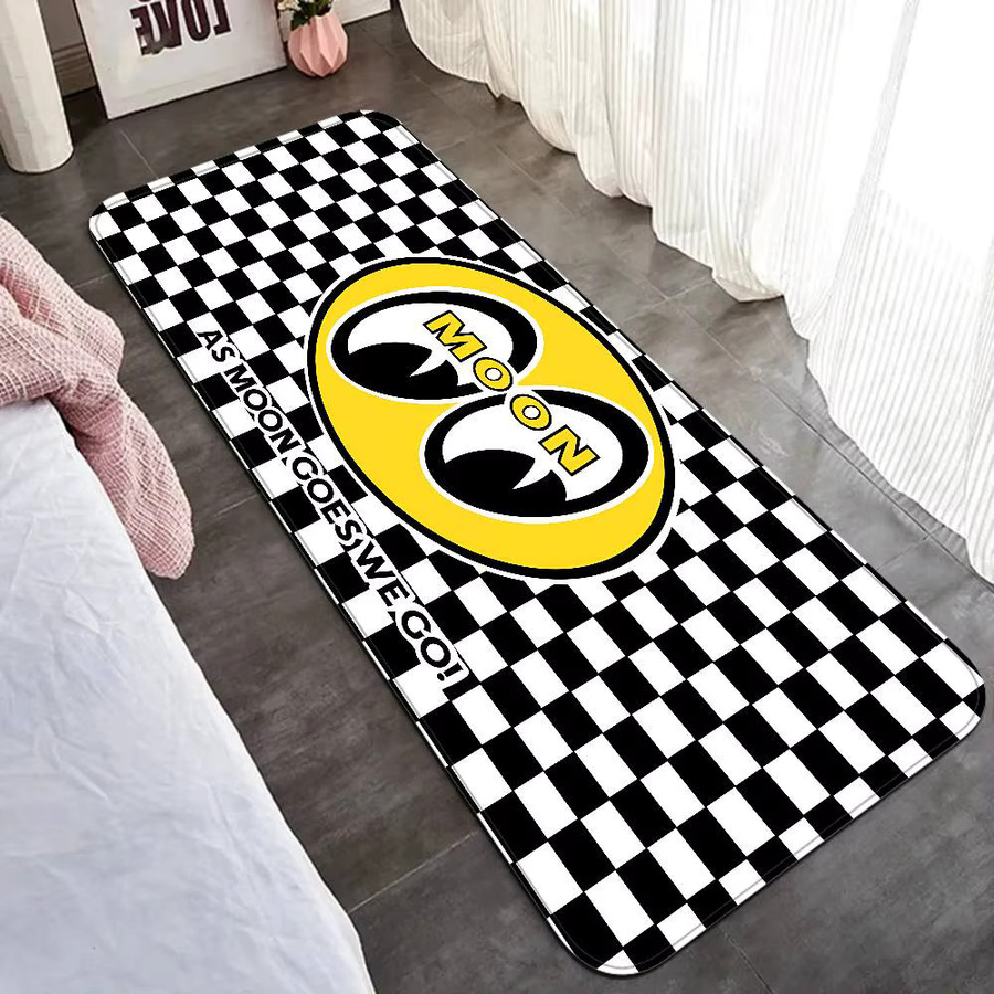 JDM-MOON-EYES Rutschfester Flurteppich im Retro-Checkerboard-Design, Waschbar, Mehrfarbig, B/T: 60 x 40 cm - Bild 4