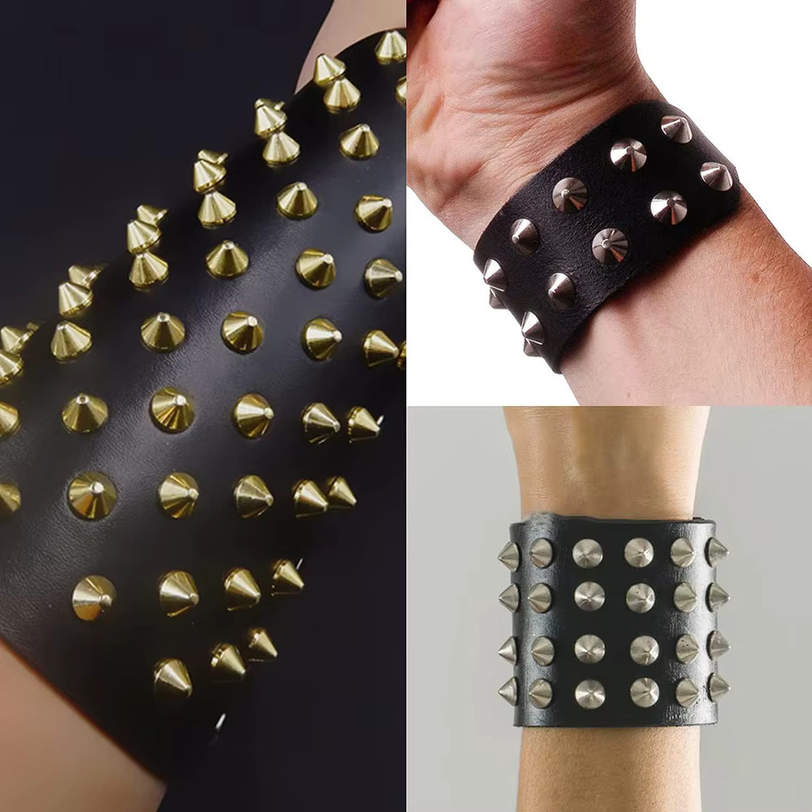 150 Stück Punk Kugelnieten und Kegel-Spikes aus Metall in Multicolour für DIY-Bastelarbeiten an Kleidung, Schuhen und Handtaschen - Bild 4