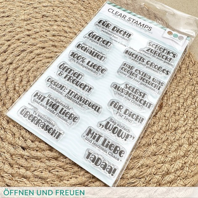 Transparente Silikonstempel mit Buchstaben und Wörtern für Scrapbooking und Bastelarbeiten - Bild 1