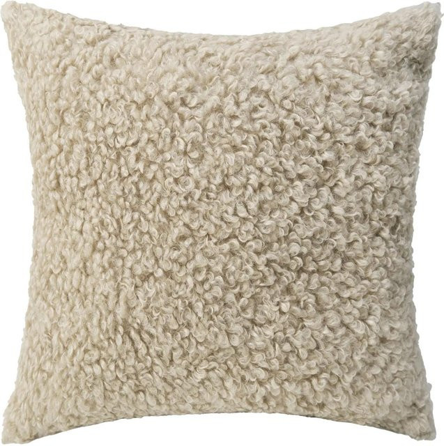 JMG Clothing Teddy-Kunstfell-Kissenhülle aus Plüsch in Beige, B/T/H: 45 x 45 x 0 cm - Bild 1