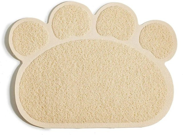 Wasserdichte Katzenstreu-Matte von Yiran Furniture aus elastischer Faser in Beige, B/T: 30 x 30 cm - Bild 1