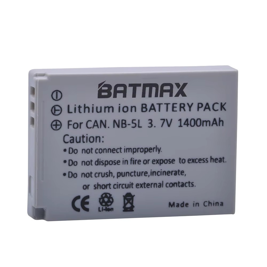 Batmax NB-5L Akku mit LED-Dual-Ladegerät für Canon Powershot S100 SX200 SX210 IS SX230 HS SD790 SD850 SD890 - Bild 2