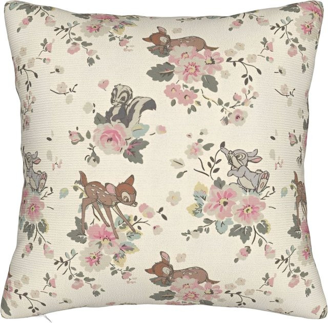 Bambi und Freunde Kissenbezug von ZX Blanket aus Polyester, Mehrfarbig, B/B: 50 x 50 cm - Bild 1