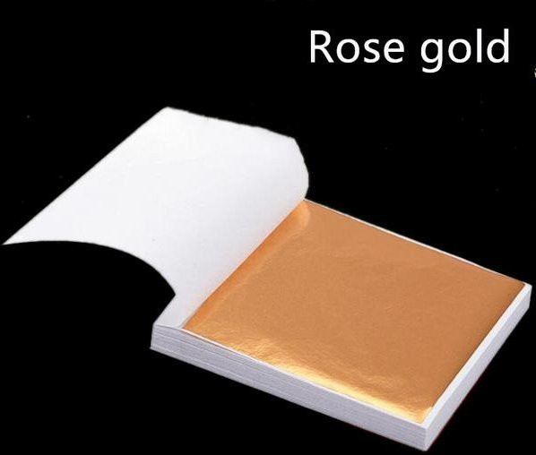 500 Stück echtes Blattgold in Rose Gold für Kunsthandwerk und Vergoldung - Bild 1