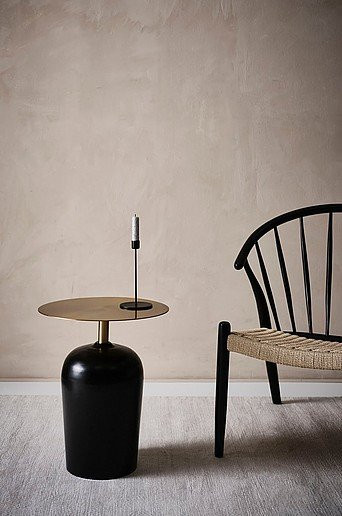 Jotex Beistelltisch TORETTA aus Metall, rund, Durchmesser: 40,5 cm, Farben: Gold oder Schwarz - Bild 1