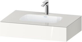 Duravit Einbauwaschtisch-Möbel-Set Qatego in Weiß mit einem Ausschnitt und Überlauf, B/T/H: 80 x 55 x 17 cm - Bild 1