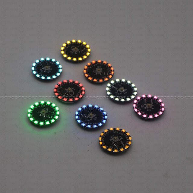 Drahtlose LED-Lampe Flow Light mit 16 Modi, rotierende RGB-Atembeleuchtung in Rot und Multicolour, batteriebetrieben mit Schlüsselsteuerung - Bild 1