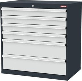 Stier Schubladenschrank mit 6 Schubladen in Anthrazit, B/T/H: 90,0 x 57,5 x 92,0 cm - Bild 1