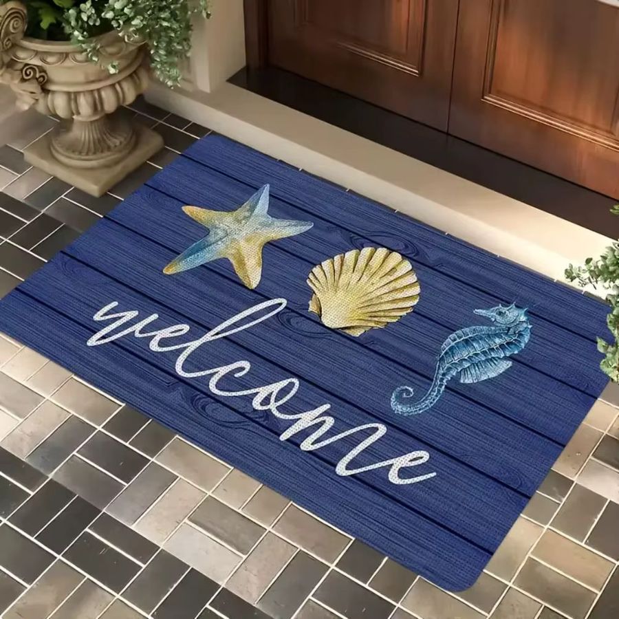 VIKAMA Ocean Breeze Fußmatte für Eingangsbereich und Badezimmer, weich und schallabsorbierend - Bild 3