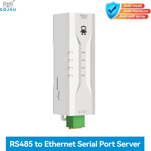 COJXU NE2 Serie RS485 zu Ethernet Serial Server MQTT IOT Gateway in Weiß mit ModBus TCP/IP zu RTU Unterstützung und DC 8-28V Spannungsbereich - Bild 1