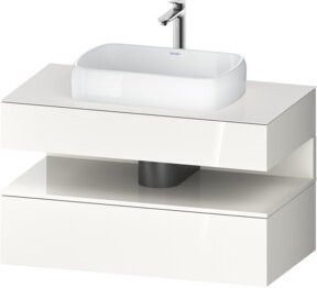 Duravit Waschtischunterschrank Qatego in Weiss Hochglanz, B/T/H: 100 x 55 x 60 cm - Bild 1