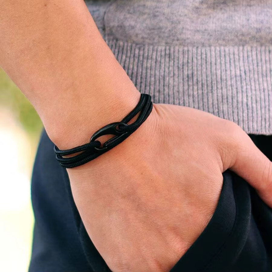 Noter Armband, Paracord, Schwarz, Herren - Bild 2
