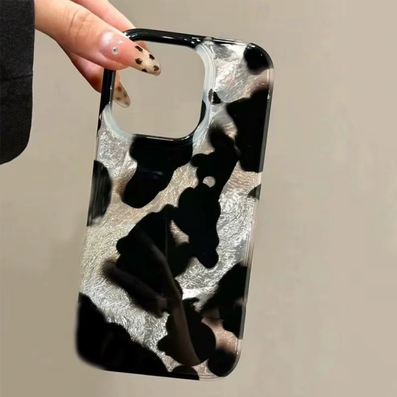 Wolkerfly Laser-Telefonhülle mit Gradient Ink Marks und Leopardenmuster in Multicolour für iPhone 17 16 15 14 13 12 11 Pro Max XS XR 7 8 Plus - Bild 3
