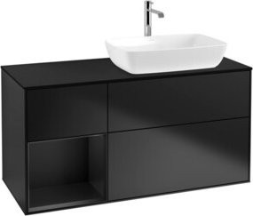 V&B Waschtischunterschrank Finion in Blau lackiert, Breite: 120 cm, Tiefe: 50,1 cm, Höhe: 50,1 cm - Bild 1