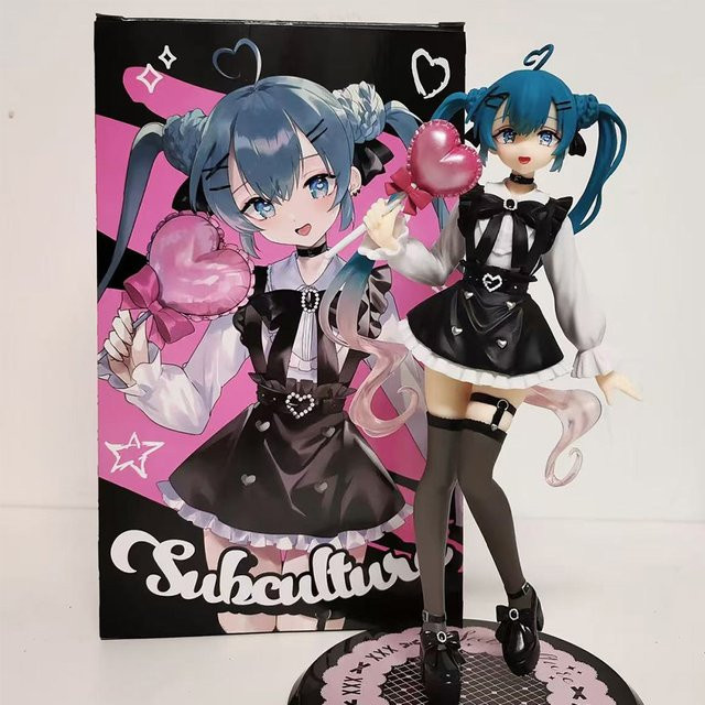 Bandai Hatsune Miku Subkultur-Figur, Anime Jirai Kei Mädchen, PVC-Modell Puppe, Einzelfigur, Bunt / Mehrfarbig - Bild 1