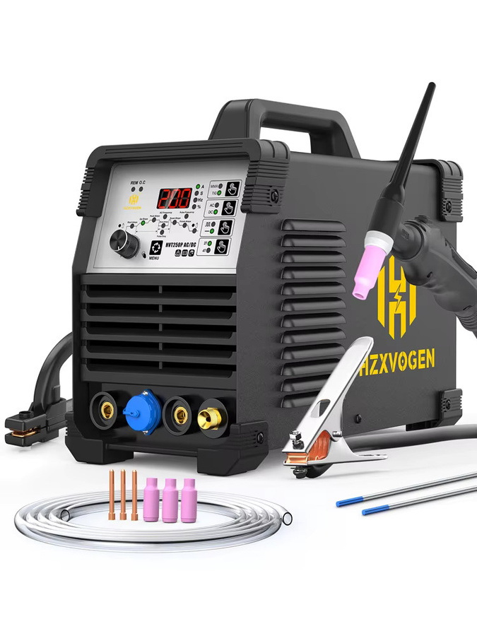 HZXVOGEN HVT250P AC/DC TIG-Schweißgerät 200A Digital Pulse HF TIG MMA ARC Stabschweißmaschine in Schwarz - Bild 5