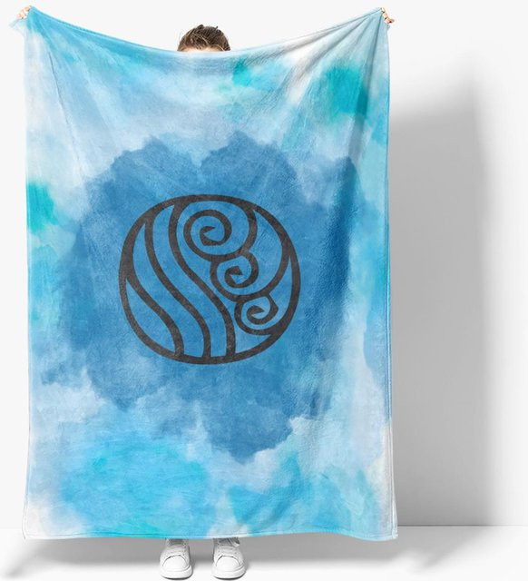 Ka Chen Muda Handtuch Avatar der Herr der Elemente mit Element-Symbolen, Flanell, weiß, B: 40 cm, H: 60 cm - Bild 1