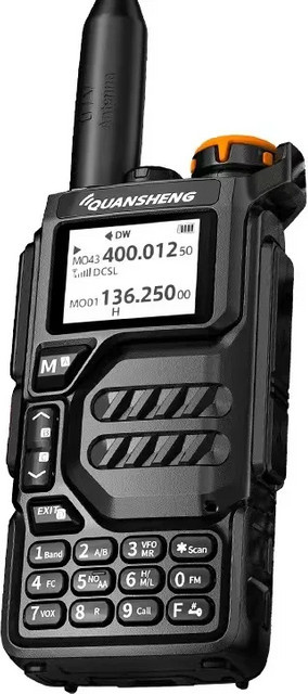 Quansheng UV-K5 Walkie Talkie in Schwarz mit UHF/VHF, Air Band, DTMF Scrambler und FM Radio - Bild 1