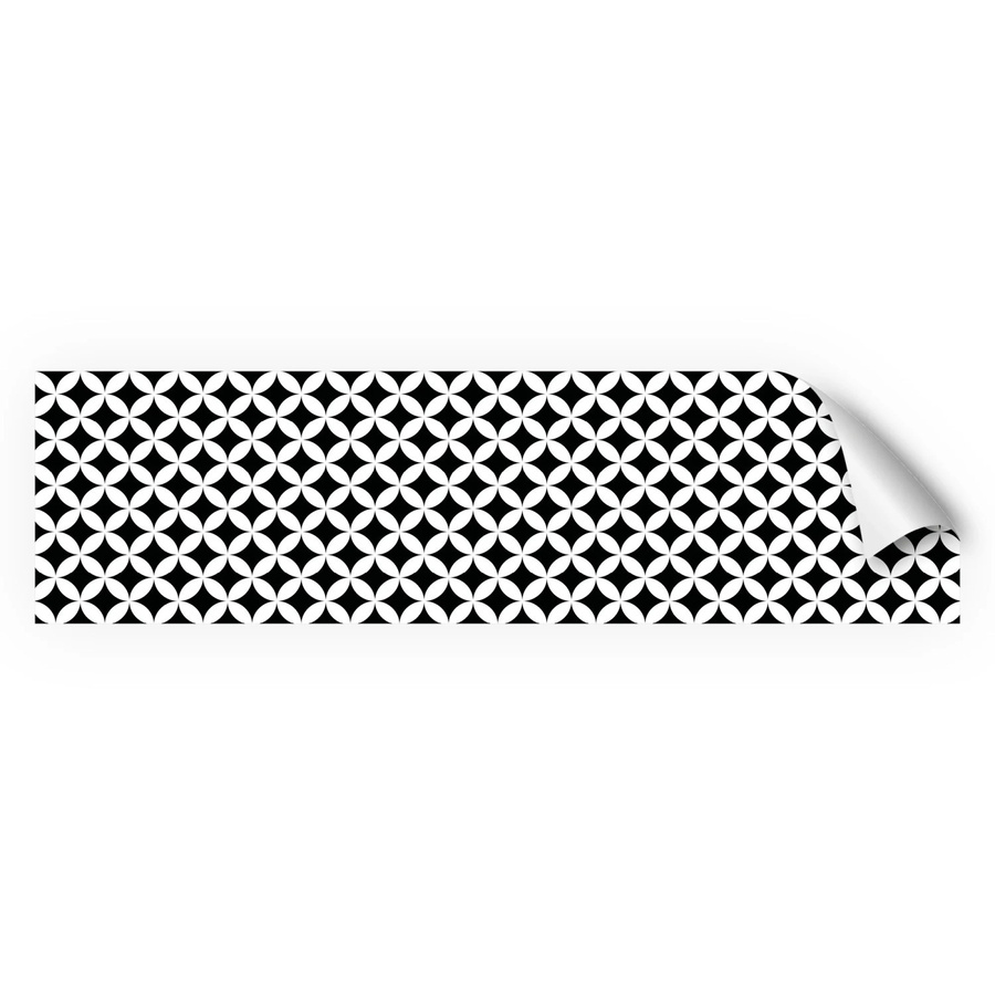 Myspotti Küchenrückwandfolie Chadi in Fliesenoptik, selbstklebend, Schwarz-Weiß, Breite: 220 cm, Höhe: 60 cm - Bild 2