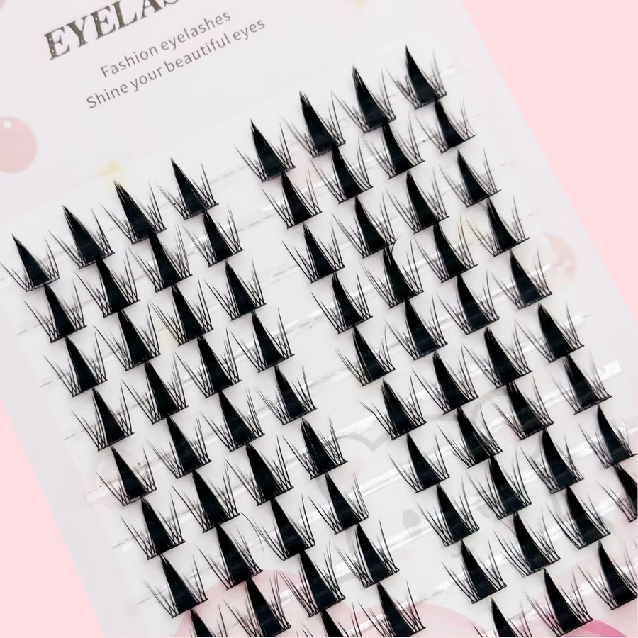 Wide Eyelash Clusters Wimpernbüschel, Black, Glänzend, Unisex - Bild 2