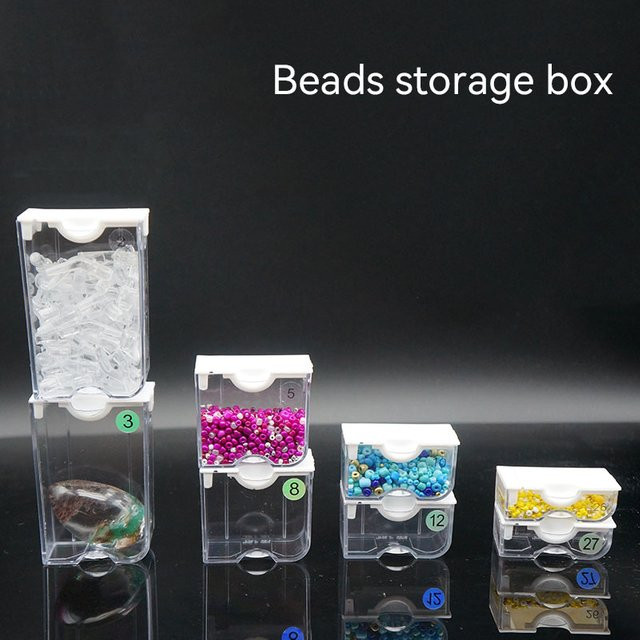 Durchsichtige Kunststoff-Aufbewahrungsbox für Diamantmalerei und Perlen-Stickerei-Zubehör - Bild 1