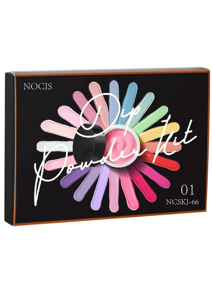 NOCIS Dip-Maniküre-Set, 33-teiliges Nagelkunst-Set mit schimmerndem Puder - Bild 5