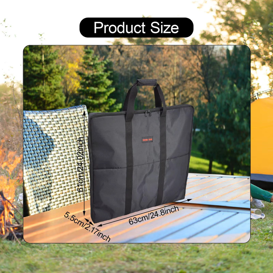 MagiDeal Solarpanel-Aufbewahrungstasche aus Oxford-Material in Schwarz, tragbare Reißverschlusstasche für Outdoor und Wohnmobile - Bild 3