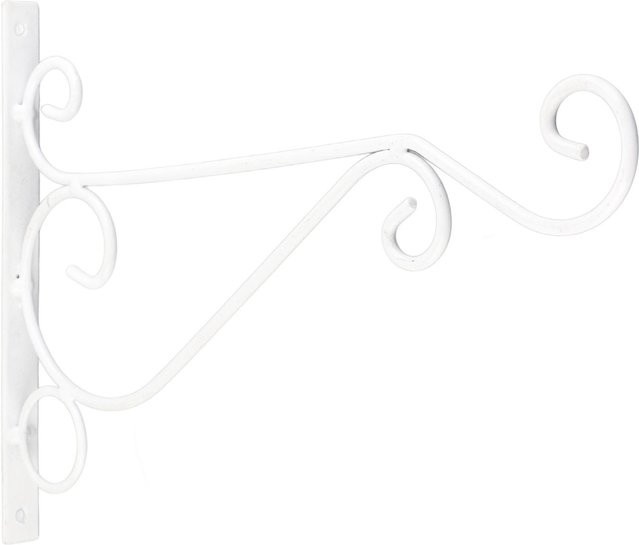 2er-Set Pflanzenampelhalterung aus Aluminiumlegierung von KONNWEI zur Wandmontage in Weiß, B/H: 20,5 x 30 cm - Bild 1