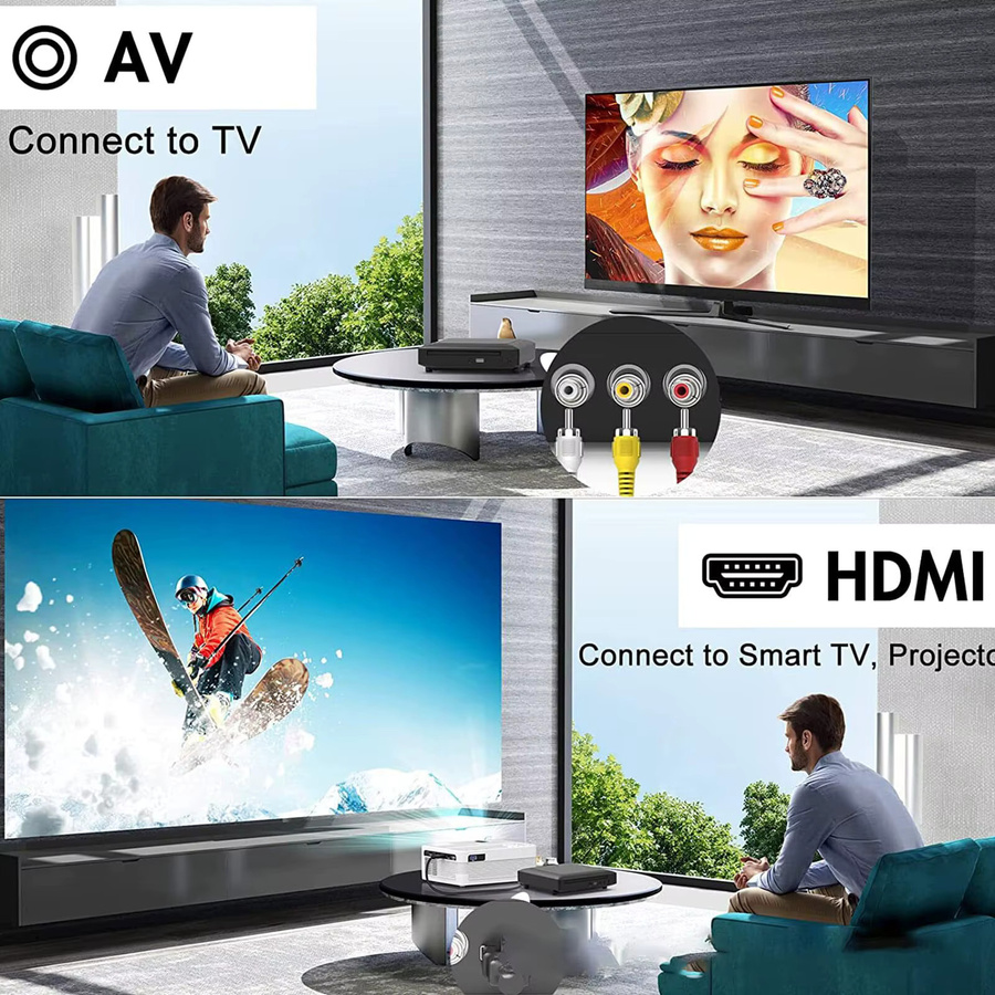 Bytelike Tragbarer Mini DVD Player in Schwarz mit HDMI, USB und AV Ausgang inklusive Fernbedienung - Bild 2