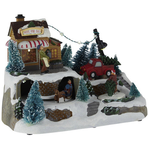 Konstsmide LED-Dorf Szenerie Tischdeko Weihnachten, Farbe: Weiss, Grün, Braun, Rot, Höhe: 17 cm - Bild 2